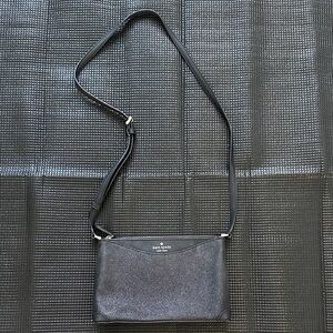 Kate Spade New York Shimmy Giltter Black Crossbody Bag